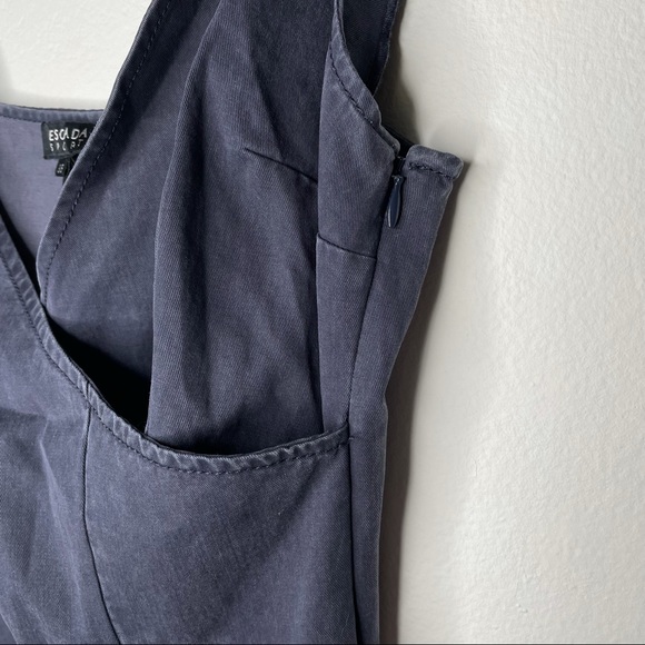 Escada Sport Faux Wrap A-Line Dress V-Neck Blue Size S - Picture 8 of 10